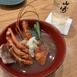 和食のあらまさ - 伊勢海老を汁にしてくれたんだけど出汁が効いて最高すぎた！！！！