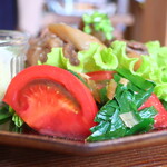 CAFE k-meals, - トマト、青ねぎ、玉ねぎのサラダ