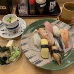 すし丸 - ランチ握り寿司セット【2021.10】