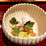 銀座 しのはら - 鱧と車海老は油通し