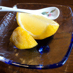 山ぼうし - デザートに選んだ「はるかジュレ」。糸島発のミカン品種“はるか”のジュレ。これも美味しかった。