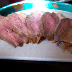 山ぼうし - 「そうめんちりランチ」の鴨ロース。なかなかのボリューム。そのままでも鍋に投入と2つの楽しみ方ができます。