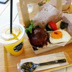 Hana terrace cafe - ロコモコ＆オレンジジュース