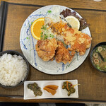 道の駅レストセンター　あわくらんど　レストラン - 大山鷄の唐揚げ定食