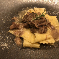 エノテカノリーオ - 豚ほほ肉のラグーとポルチーニ茸のパッパルデッレ ローズマリーの香り