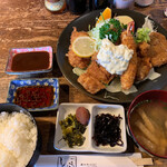 とんこう - ミックスフライ定食@1200円