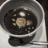 花かぐら - デザートの黒胡麻ぜんざい