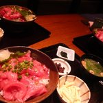 佐渡蔵 - マグロ中落ち丼（大盛り）×３