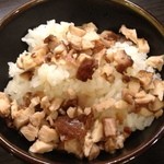 博多 元勲 - 鶏そばのスープをかけて鶏茶漬けにして食べたらマジ美味い！