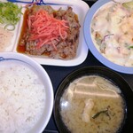 Matsuya - アンガス牛定食　ライスミニ　620円