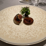 ASAHINA Gastronome - 鴨のフォアグラ＆ブーダンノワール　ポワレにし、ブーダンノワールのタルト
