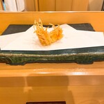 秋田 てんぷら みかわ - エビの頭