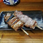 串焼き 巴 - かしら＆ねぎ間