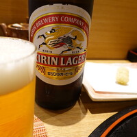 天麩羅 なか江 - 瓶ビール　ラガー