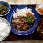 かなめ食堂 - 焼肉定食(850円也) 思っていたよりボリューム薄し‥