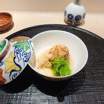 新ばし 星野 - 湯葉、きぬさや、ひろうす炊き合わせ