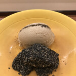 赤坂 菊乃井 - 昼懐石１３３１０円。ほうじ茶アイス　黒胡麻豆腐。胡麻のボソボソ感は得意ではありませんが、過去の教訓を活かして、アイスクリームと融合しながら、とても美味しくいただきました（╹◡╹）