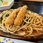 喫茶 ミキ - 鉄板あんかけ海老フライのせ
