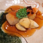 日本料理 柳燕 - 千葉県勝浦の金目鯛の焼き煮付けの餡掛け