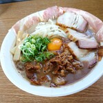 Ouja - 中華蕎麦肉玉子入り(小)・ローストポーク＆燻製吊るし焼きチャーシュー増し