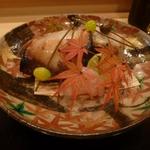 日本料理　百屋 - 焼物（鰤の西京焼き、鰤カマ、むかご、銀杏添え）