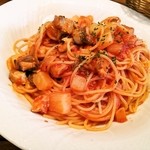 炉端イタリアン ICORIBI - ブリと大根のトマトソースパスタ
