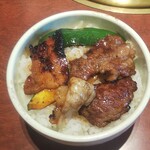 焼肉 手打冷麺 まん福  福山新涯町店 - 焼肉をのっけてご飯を食べました→「焼肉丼」です (2021.10.16)