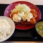 Katsuya - チキンカツとから揚げのタルタル合い盛り定食 ¥759 