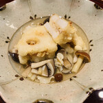 おみ乃 - ・蓮根挟み揚げきのこ餡かけ
