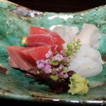 会席料理 岸由 - クエ、ヤリイカ、鮪、平目