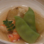 新ばし 星野 - 焼き賀茂なすの煮びたし