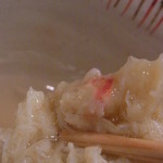 新ばし 星野 - カニしんじょうを崩したところ　3月