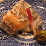 新ばし 星野 - ふきのとうを添えた太刀魚の焼き物　おいしい　3月