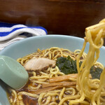 朝日屋 - この麺が、焼き大、支那小　どちらにも合う❣️