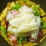 イルクオーレ ピアットスズキ - ひよこ豆粉のガレット