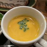 きんぼし - 季節の3点盛り（コース内）評価＝◎：かぼちゃのスープ