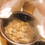 温石 - 黒舞茸ご飯が炊きあがりました