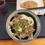 ちく泉 - ぶっかけ肉うどん、ハス天