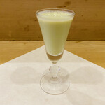 日本料理 川島 - 枝豆のポタージュ。