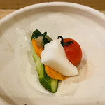 日本料理 川島 - ぬか漬け。