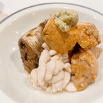 うを徳 - 雲子、あん肝、秋刀魚煮