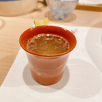 うを徳 - ボタン海老の煮汁