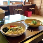 スプーンソング - フィッシュカレー＋小エビのプラオライス 1,300円