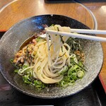 自家製麺 天狗 - 冷やし納豆のささめん