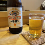 鮨駒 - 瓶ビール