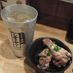 焼鶏　炭吉 - レモンサワー  お通し