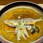 Suzukino - 子持ち鮎の煮浸しがランチでいただけるなんて嬉しいなぁ　茗荷と茄子も素晴らしい味わいです