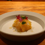 IZA - 赤海老と和歌山の柿のサラダ仕立て