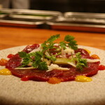 IZA - 馬肉のタルタル 各種ソース仕立てアップ