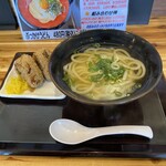 のがみ製麺 - かけうどんとかしわおにぎり